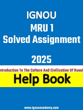 IGNOU MRU 1 Solved Assignment 2025
